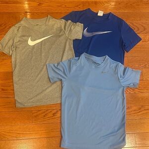 Nike Kids' Dri-fit boys Medium 10/12- Gray, Blue, and Light Blue
